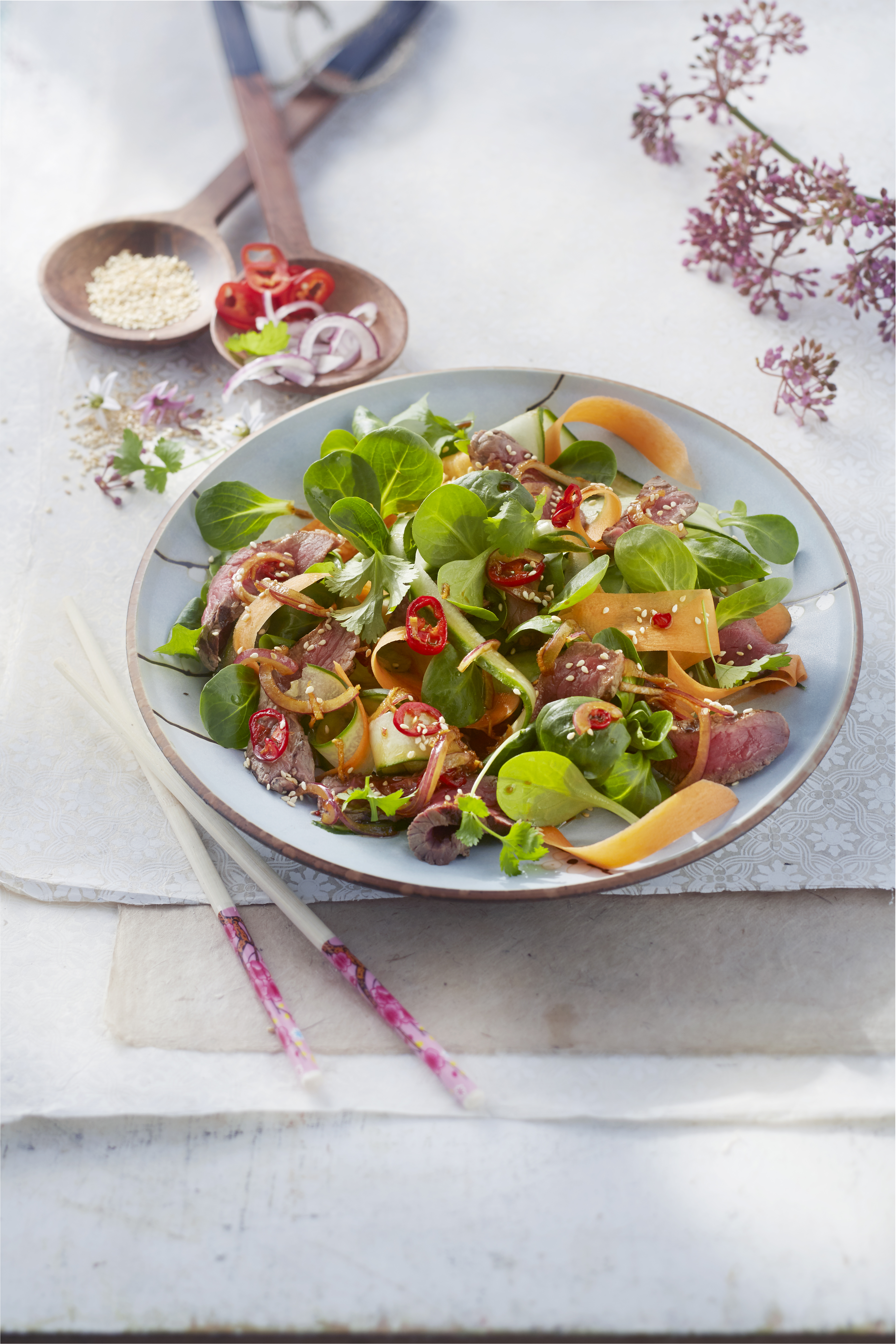 Thaise biefstuksalade