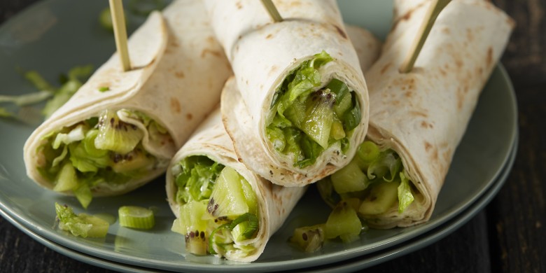 Kiwi-wrap met kruidenkaas