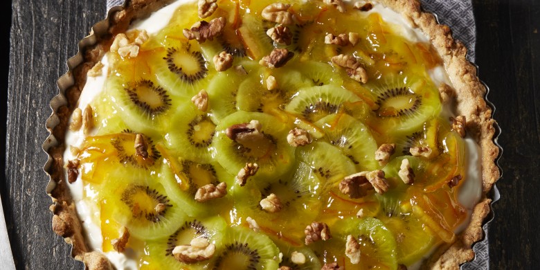 Kiwi-walnotentaart