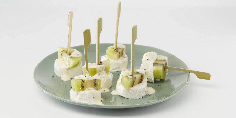 Kiwiprikkers met geitenkaas