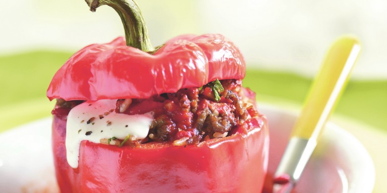 Paprika´s gevuld met gehakt