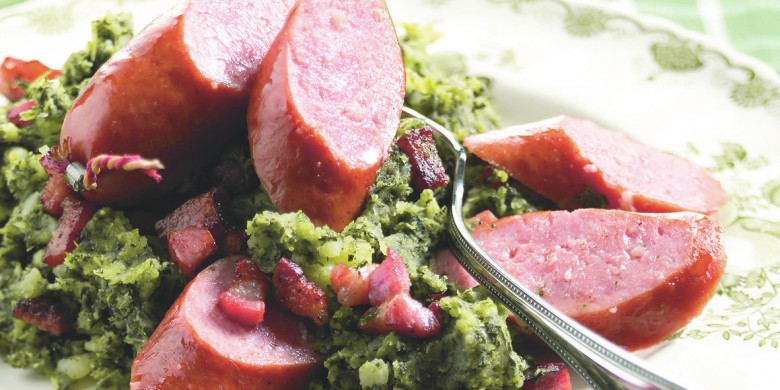 Stamppot van boerenkool met rookworst