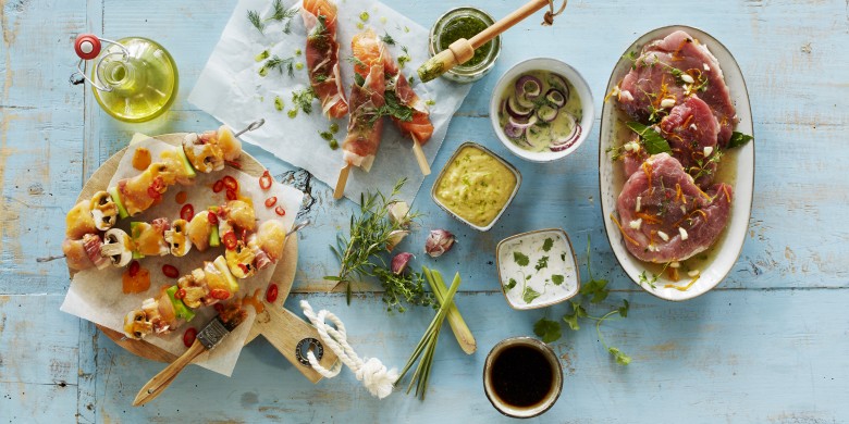 Fruitige kerriemarinade voor varkensvlees