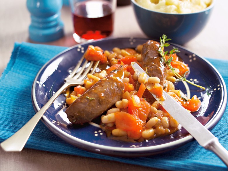 Provençaalse bonenschotel met runderworst