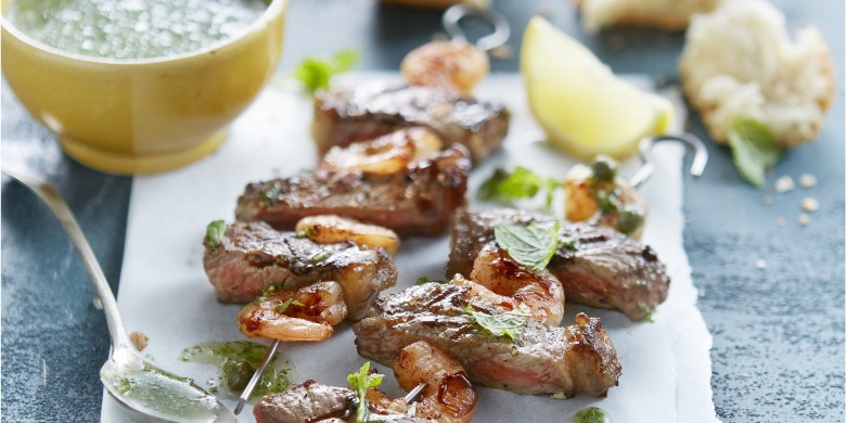 Surf & turf met salsa verde