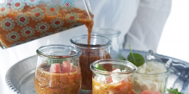 Pittige gazpacho met watermeloen