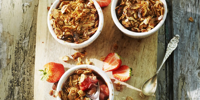 Havermoutcrumble met aardbeien