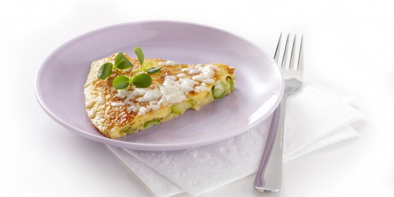 Omelet met groene asperge