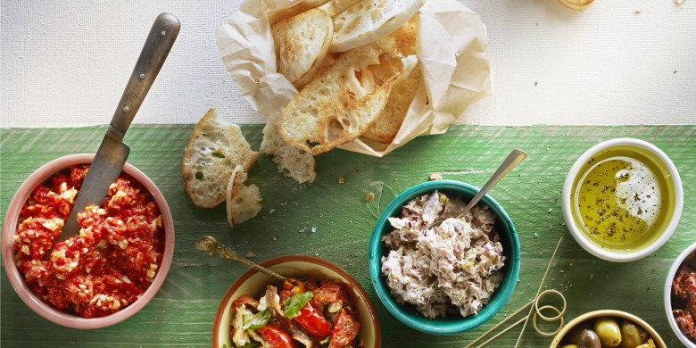 Pane con tapenade - Geroosterde paprika