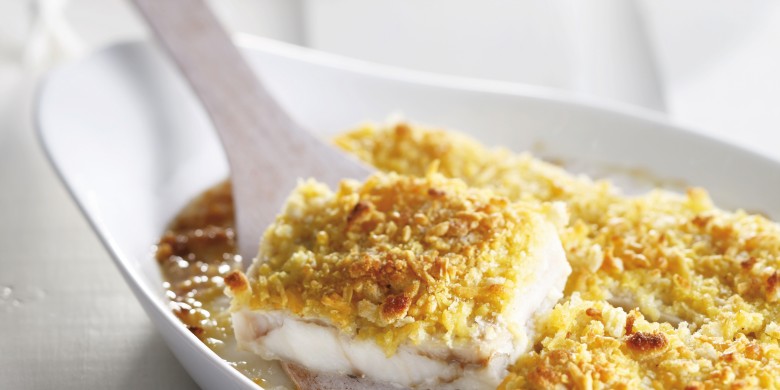 Koolvis met kerriekrokant