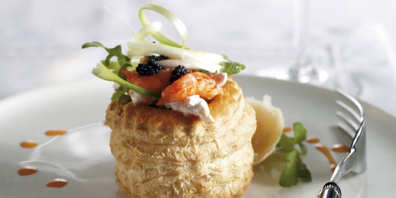 Pasteitjes met rivierkreeftensalade