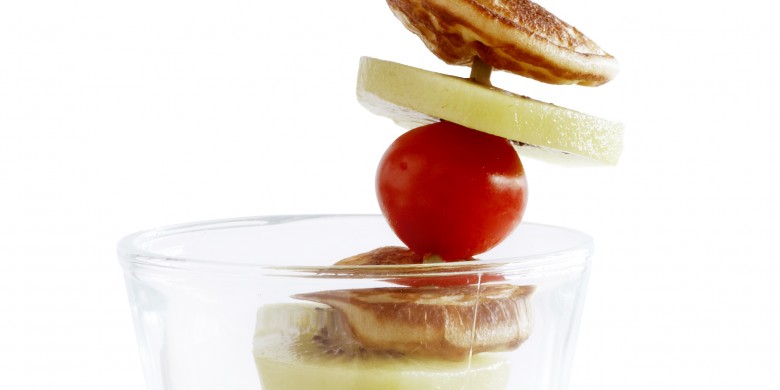 Poffertjesstick met kiwi