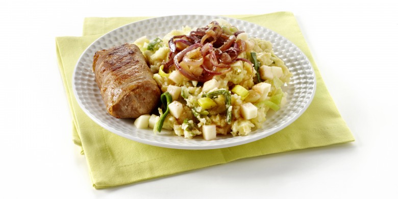 Preistamppot met appel en slavink