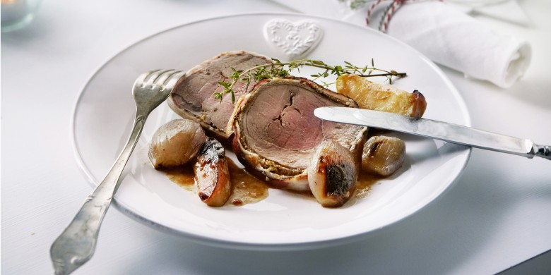 Rollade met appel en port