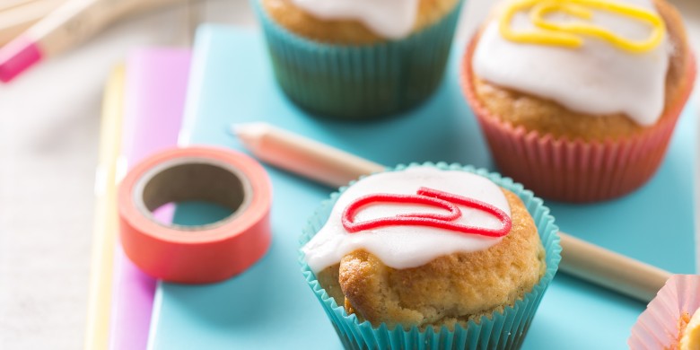 Vanillemuffins met paperclips