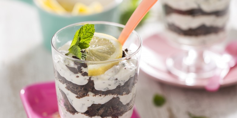 Muntpudding met chocolade