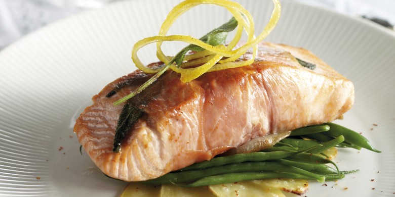 Saltimbocca van zalm met parmaham