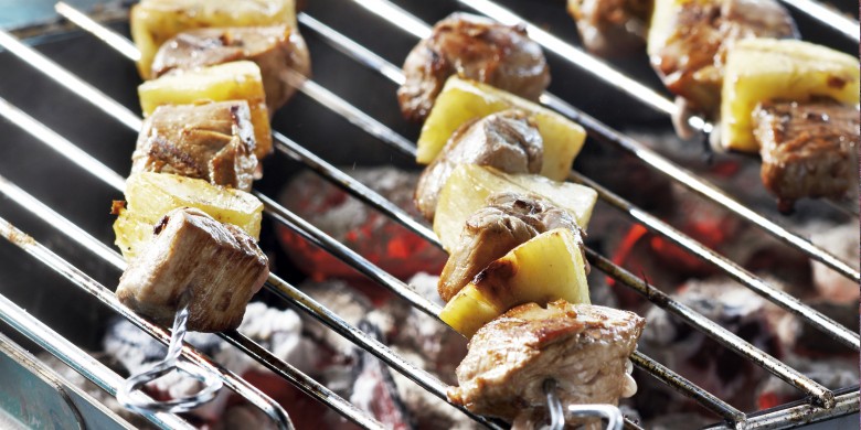 Sosaties (spies) met zoete varkenshaas