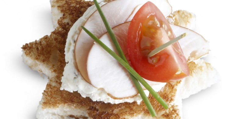 Sterrentoast met kip en kruidenkaas