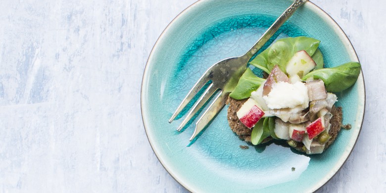Toastje met haring-venkelsalade