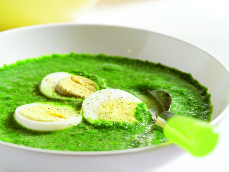 Romige spinaziesoep