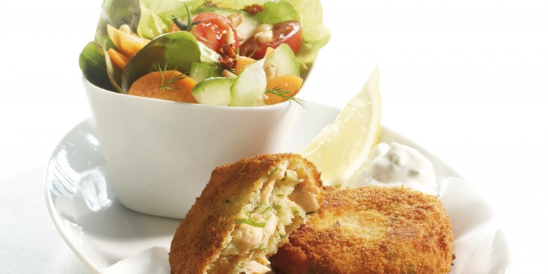 Visburger van gehakte zalm