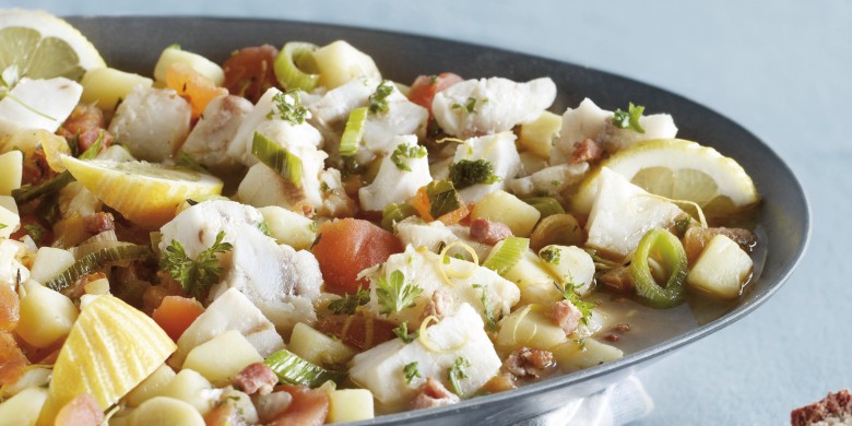 Vissersstoofpot met groene kruiden 