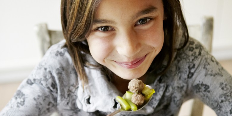 Volle groentesoep met balletjes