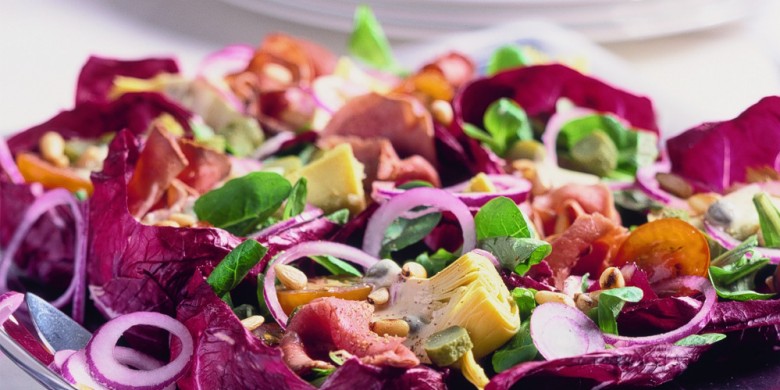 Rosbiefsalade met mosterddressing