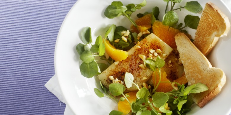 Warme geitenkaassalade