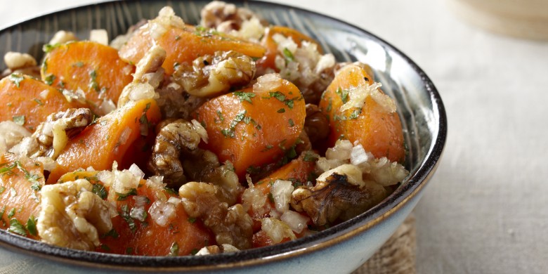 Winterwortel met honing en noten