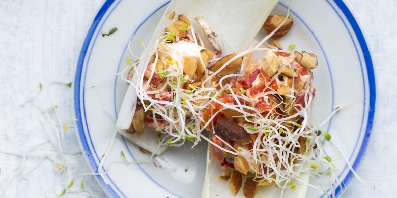 Witlof met peppadew en amandel