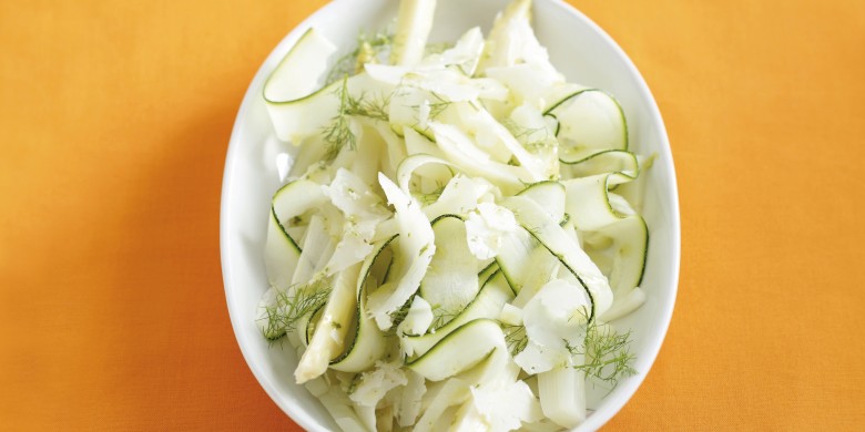 Witte salade met geitenkaas en kruidendressing