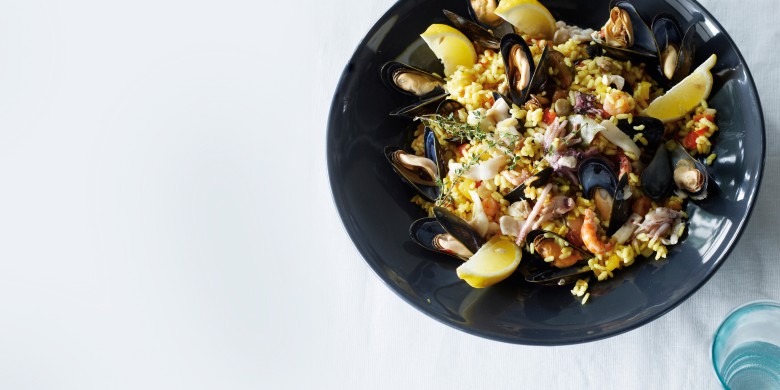 Vispaella uit de oven