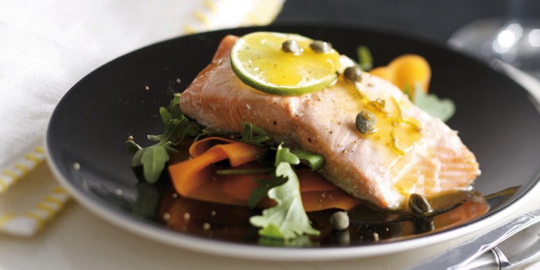 Zalm met kappertjes en limoensaus
