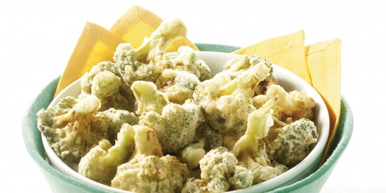 Broccoli gefrituurd in een jasje