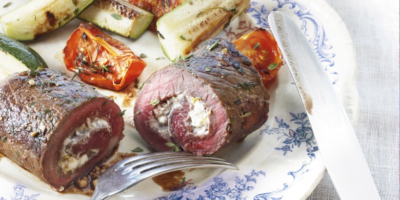 Lamsfiletrolletjes gevuld met citroenfeta