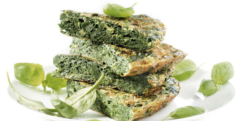 Spinazieomelet met kaas