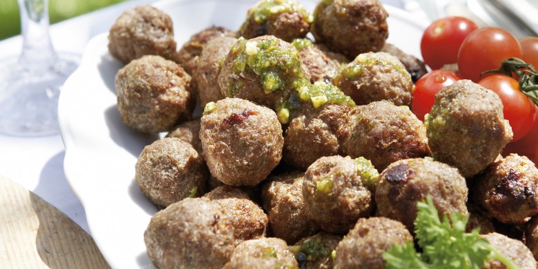 Gehaktballetjes met pistachepesto