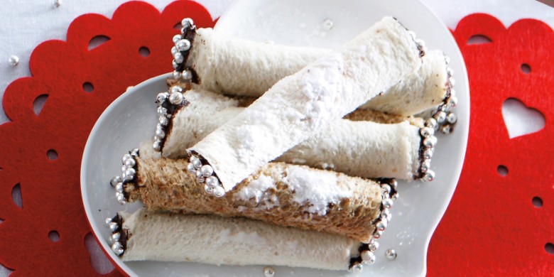 Broodrolletje met chocopasta