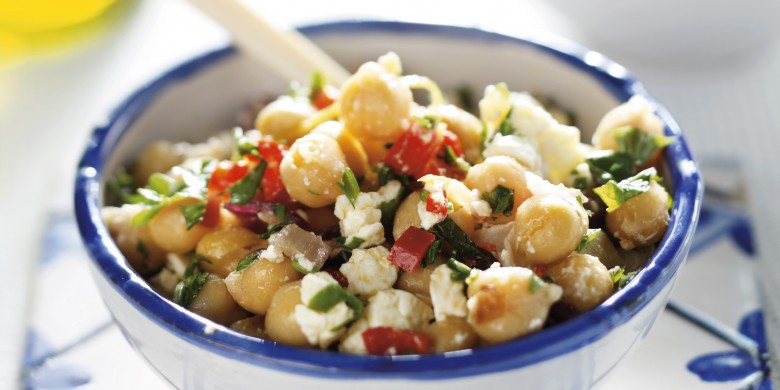 Pikante kikkererwtensalade met feta