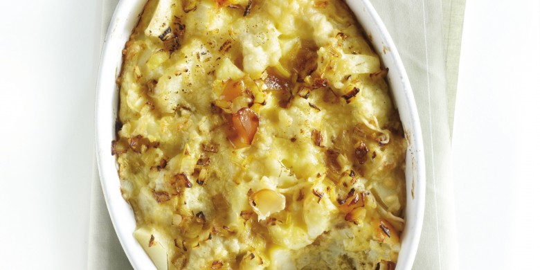 Bloemkool- en aardappelovenschotel