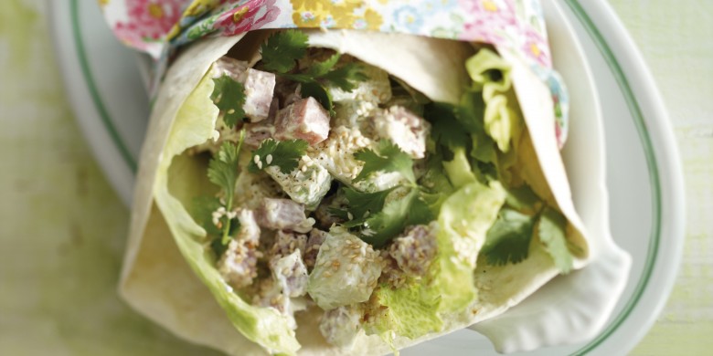 Wrap met ham en avocado
