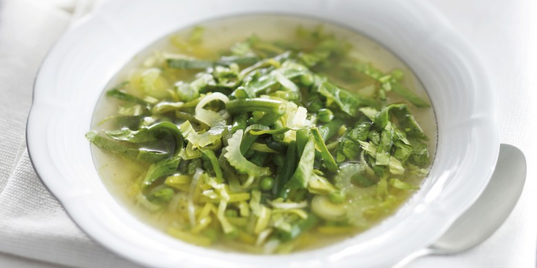 Groene voorjaarsgroentesoep