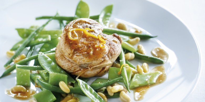 Kalfsoester met groenebonensalade
