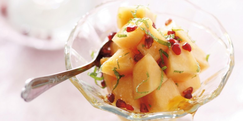 Honingmeloensalade met munt