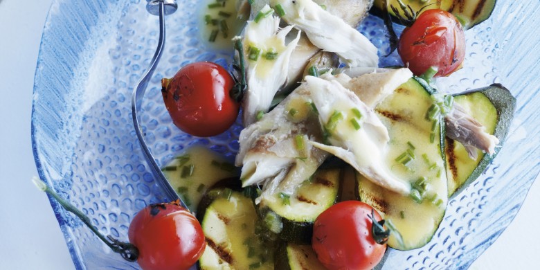Makreel met geroosterde courgette en kerstomaat