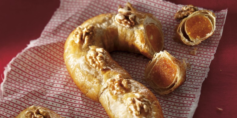 Banketletter met abrikozenspijs