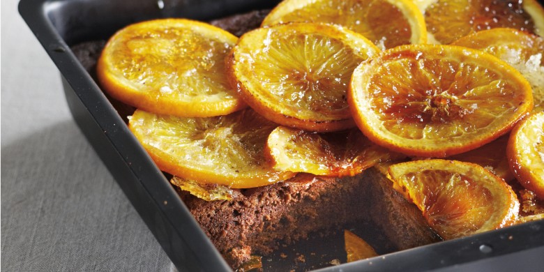 Chocoladetaart met gekonfijte sinaasappel