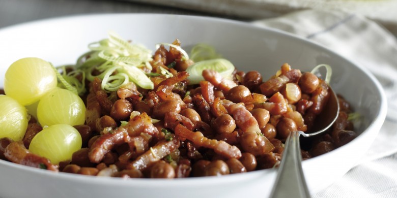 Kapucijners met spek en stroop